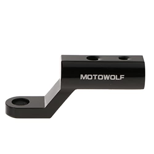ATORSE UJEAVETTE Motowolf Motorcycle Rearview Mirror Expander Bracket Adapter Holder Mount Black - Image 1