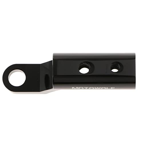 ATORSE UJEAVETTE Motowolf Motorcycle Rearview Mirror Expander Bracket Adapter Holder Mount Black - Image 5