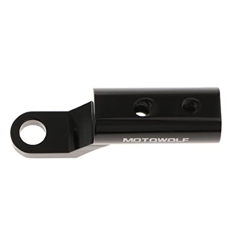ATORSE UJEAVETTE Motowolf Motorcycle Rearview Mirror Expander Bracket Adapter Holder Mount Black - Image 4