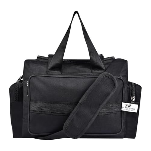 PAHAL Heavy Duty Tool Bag with Multiple Compartments Professional Electrician & Technician Tool Kit Organizer, Durable Fabric Tool Carry Bag with Zipper Closure & Adjustable Shoulder Strap - Black - Image 2