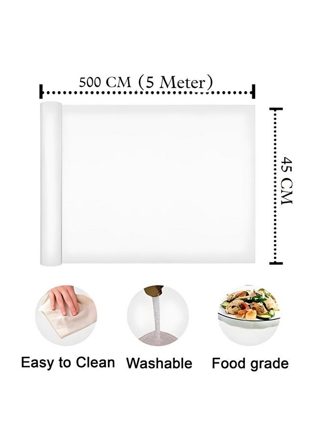 CLAPONE Kitchen Mats for Shelves/Fridge Liners/PVC Mats for Kitchen/Shelf Liners/Multipurpose Anti-Slip Mat/Sheet for Fridge/Kitchens/Cupboard/Drawers/EVA Mat (Whitelux, 45cm X 5 Mitre) - Image 2