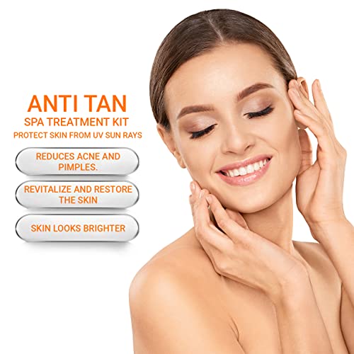 Herbal Tree D-Tan Facial Kit 6-Step Tan Removal & Brightening Treatment | Deep Cleanse + Exfoliate + Massage + Pack + Serum | Vitamin C & Niacinamide | Protection from UVA & UVB | Suitable for All Skin Types | (420gm +20ml) - Image 2
