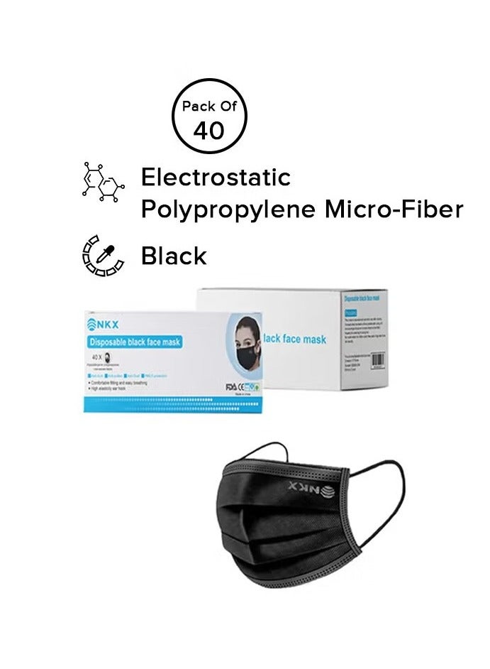 إن كي أكس 40 قطعة - قناع وجه للاستعمال مرة واحدة - Image 1