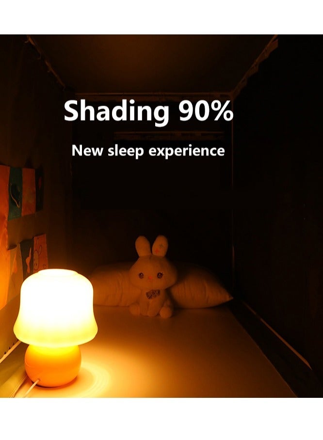 Bluejw Bed Canopy Tents Curtain Blackout Single Bed Tent Student Shading Cloth Canopy Dormitory Mosquito Net Sleep Privacy Protection with Frame for Children Bedroom with Elk Pattern - Image 3