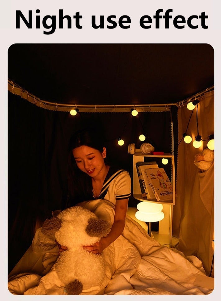 Bluejw Bed Canopy Tents Curtain Blackout Single Bed Tent Student Shading Cloth Canopy Dormitory Mosquito Net Sleep Privacy Protection with Frame for Children Bedroom with Elk Pattern - Image 4