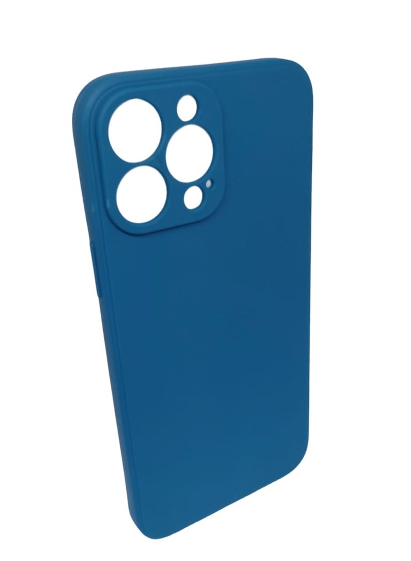 Blue Sky Compatible with iPhone 15 Pro Max Case Liquid Silicone Case Full Body Protective Cover Shockproof Slim Phone Case Anti-Scratch Soft Microfiber Lining - Image 3