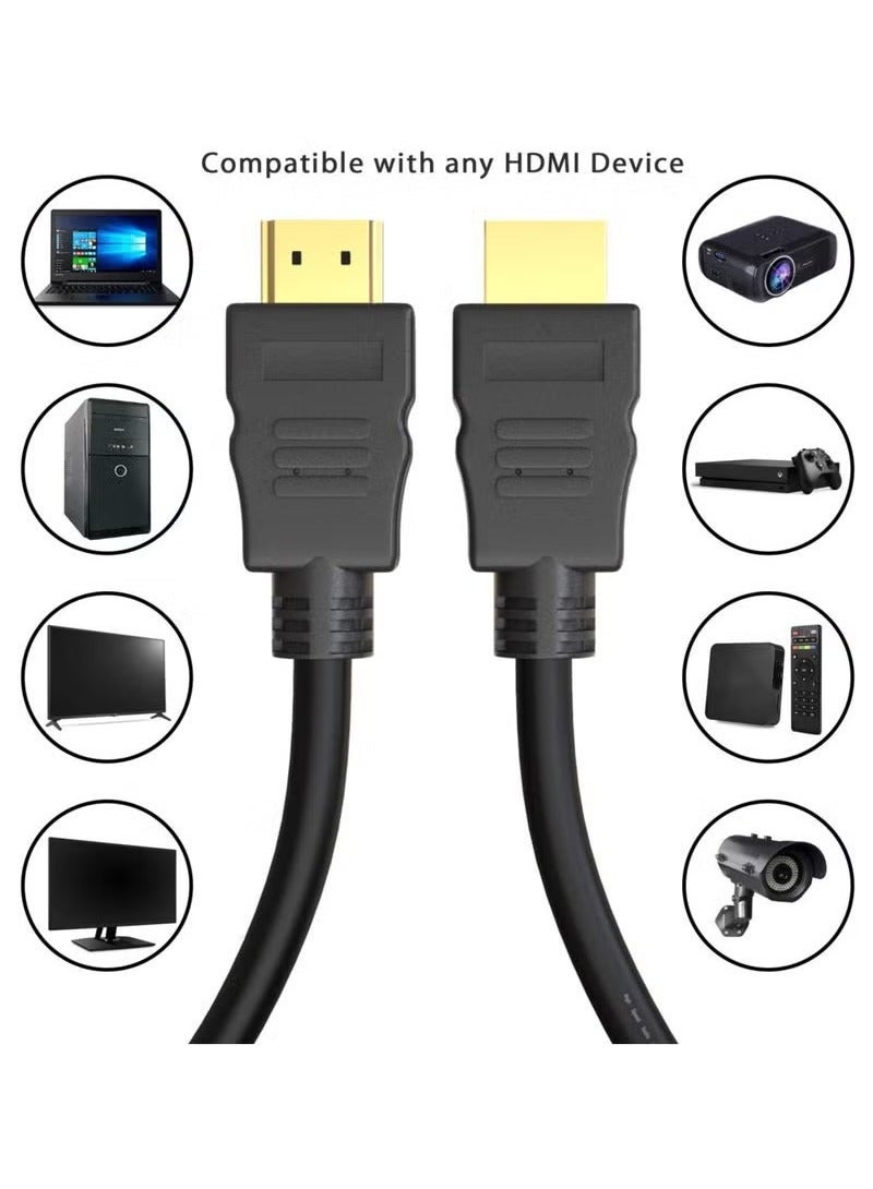 JAJEEK 15M HDMI Cable – High-Speed with Ethernet & ARC, 3D Support, Full HD 1080P – Compatible with PS4, Xbox One, Sky HD, TV, Laptop, PC & CCTV – Designed in the UK - Image 2
