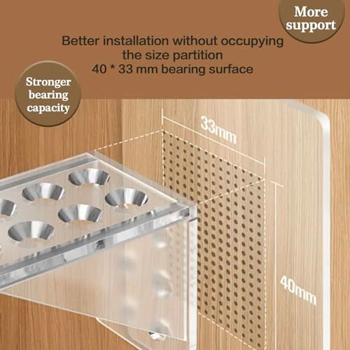 Oligitdi Cabinet Partition Board Bracket Support Reinforcement PasteBracket Punch Free Shelf Support Clips Cabinet Shelf Brackets Self Adhesive Closet for Book Shelve Kitchen Cabinet Furniture - 4 Pcs - Image 4