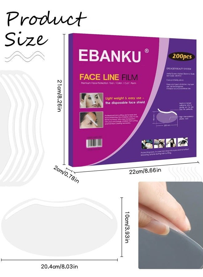 EBANKU 200 PCS Upgrade Shower Face Eye Shields, Eyebrow Shower Shield Visor for Adults Disposable Plastic Eyelash Face Shields for Hairspray Salon Eyelid Aftercare - Image 2