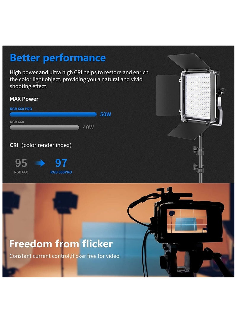 NEEWER 2 PACK BI-COLOR 660 LED VIDEO LIGHT WITH STAND KIT - Image 5