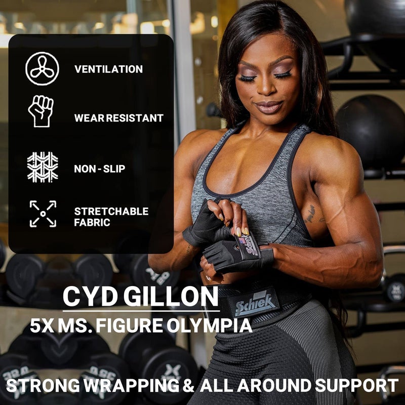 Schiek Sports 715 Premium Gel Lifting Gloves - Exercise Equipment Gloves (Large) - Image 5