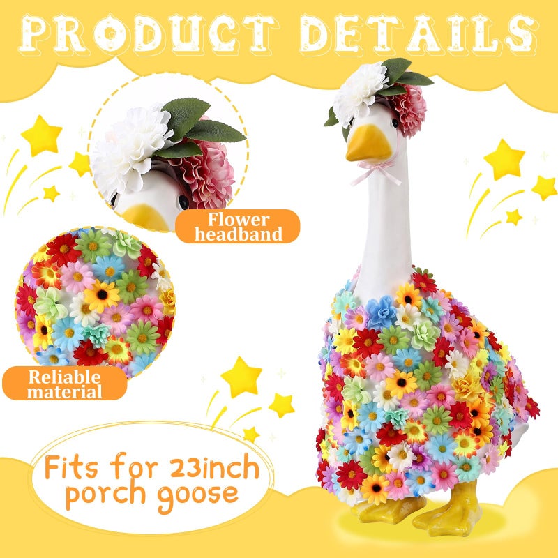 Outus St Patrick's Day Goose Outfits Shamrock Goose Clothes 23 Inch Outfits for Plastic Cement Geese Saint Patrick's Day Outdoor Porch Yard Lawn Patio Decor - Image 4