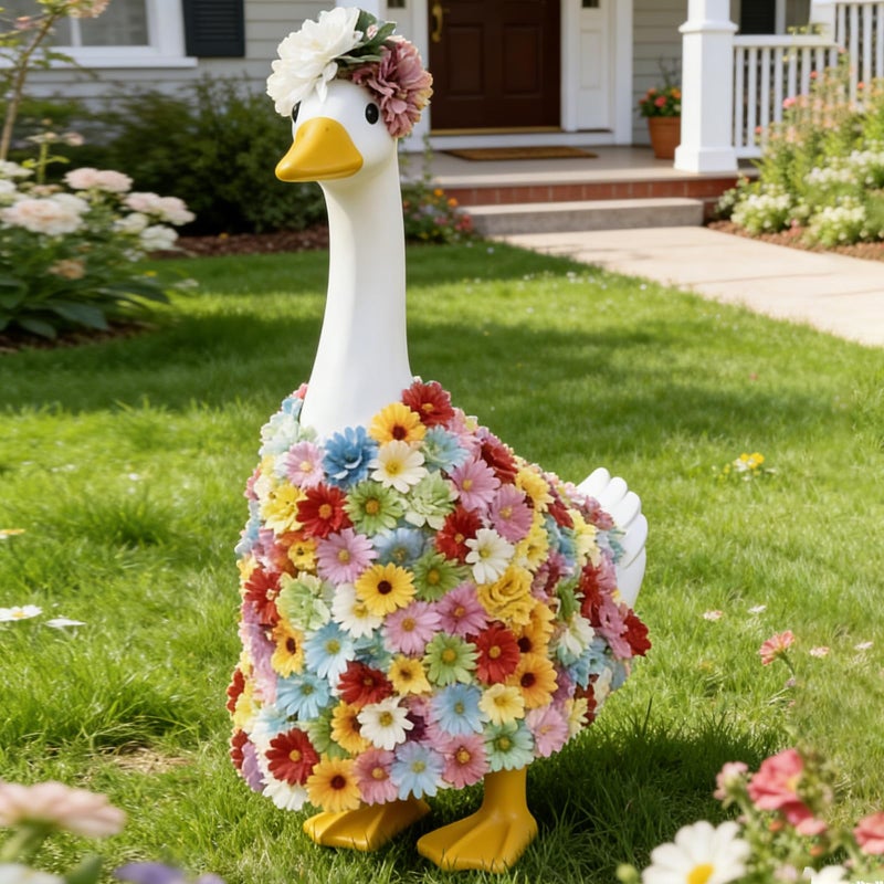 Outus St Patrick's Day Goose Outfits Shamrock Goose Clothes 23 Inch Outfits for Plastic Cement Geese Saint Patrick's Day Outdoor Porch Yard Lawn Patio Decor - Image 1