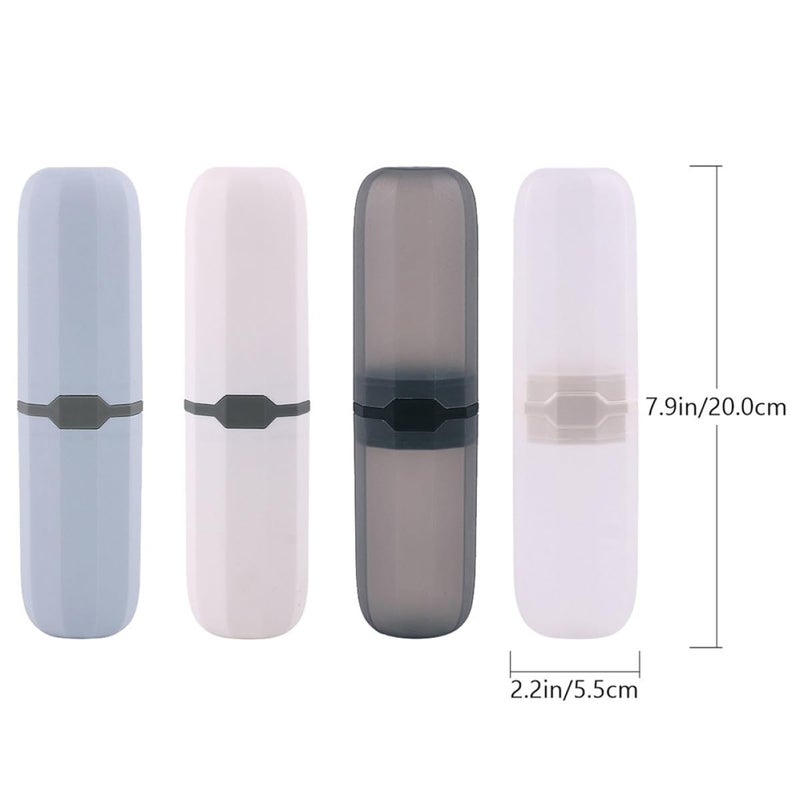 Portable Travel Toothbrush And Toothpaste Case Lightweight Plastic Holder Assorted Colors - Image 3