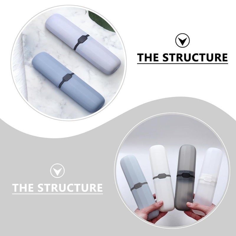Portable Travel Toothbrush And Toothpaste Case Lightweight Plastic Holder Assorted Colors - Image 4