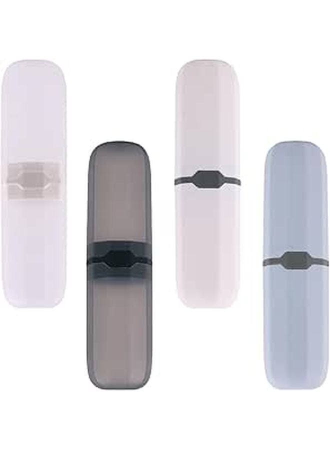 Portable Travel Toothbrush And Toothpaste Case Lightweight Plastic Holder Assorted Colors - Image 1