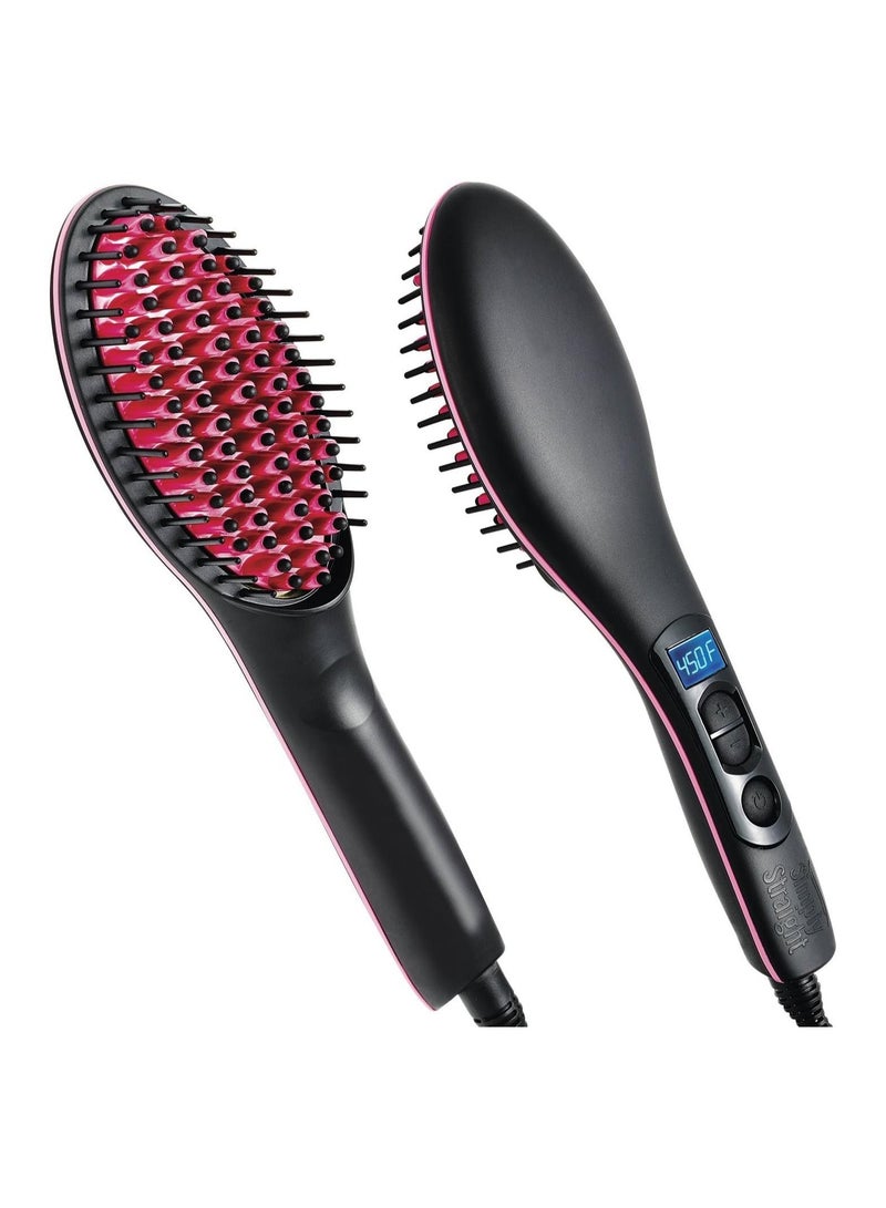 فون بلانيت Simply Straight Ceramic Hair Straightening Brush in Black/Pink - Achieve Sleek, Smooth Hair with Ease" - Image 4