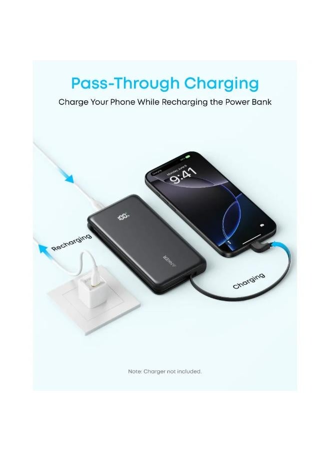 Anker Zolo Power bank 10000mAh 22.5W Fast Charging Power Bank with Built-in USB-C Cable [CCC Certified] - Image 4
