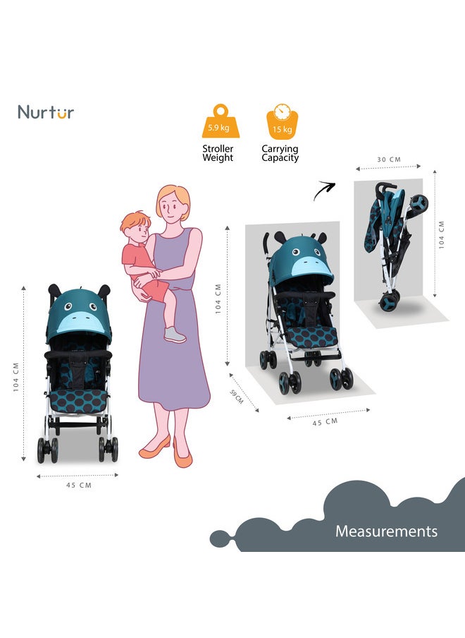 Nurtur عربة أطفال خفيفة الوزن من Luca Goat من 0 إلى 36 شهرًا، سلة تخزين قابلة للفصل، حزام أمان بـ 5 نقاط  - Image 4