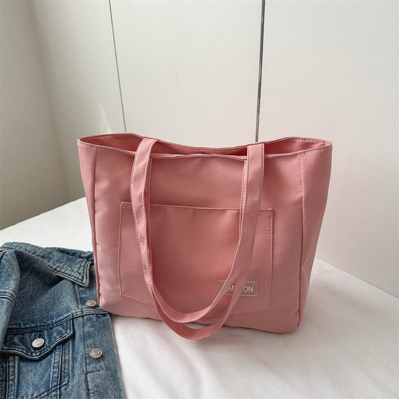 Summer Tutoring Large Bag For Women Trendy Korean Style Casual Cloth Shoulder Bag Large Capacity Popular Versatile Tote Bag - Image 4