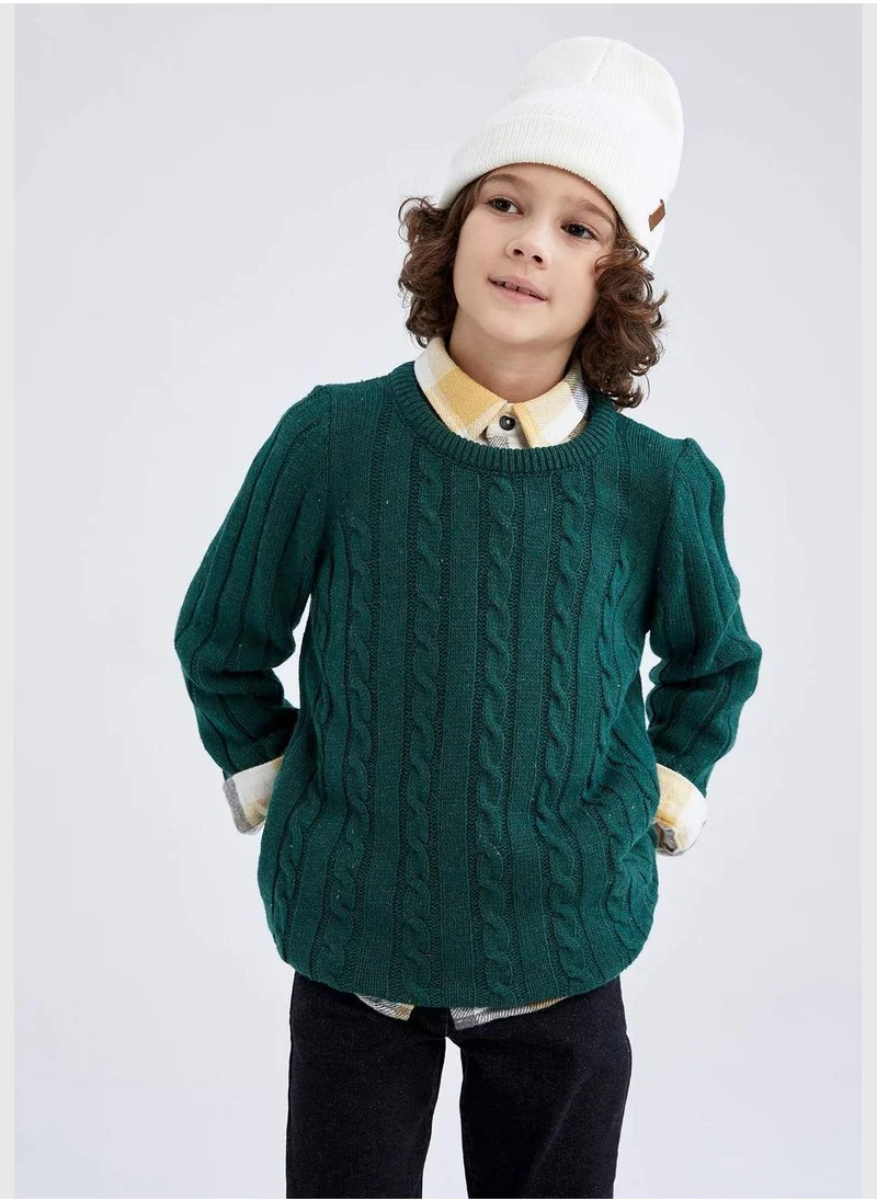 ديفاكتو Boy Crew Neck Tricot Pullover