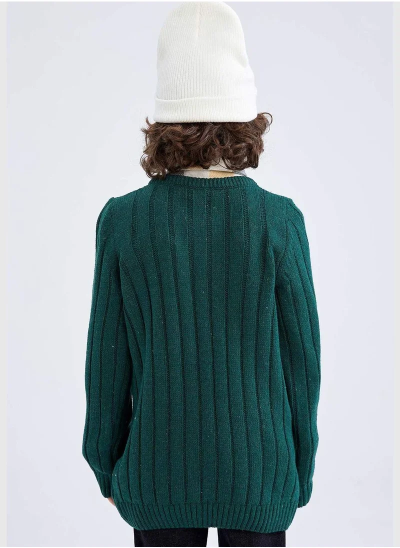 ديفاكتو Boy Crew Neck Tricot Pullover