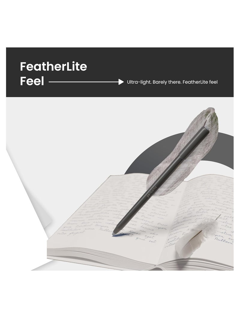 Pentonic Pentonic 0.7mm Ball Point Pen Blister Pack | Black Body | Black Ink | Set of 10 Pens - Image 4