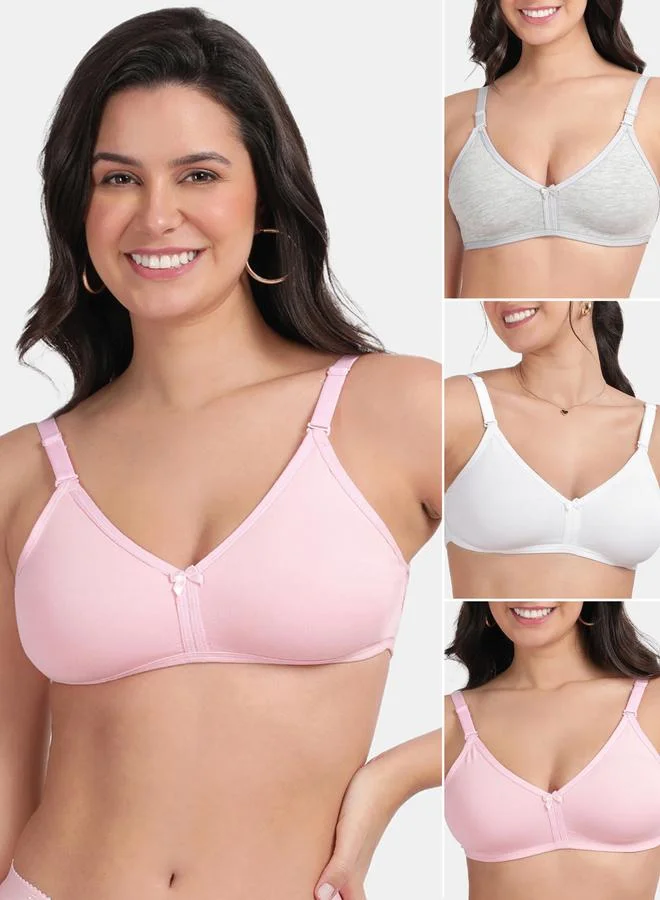 Envie Pack of 3 - Solid Backless Non-Padded Bra