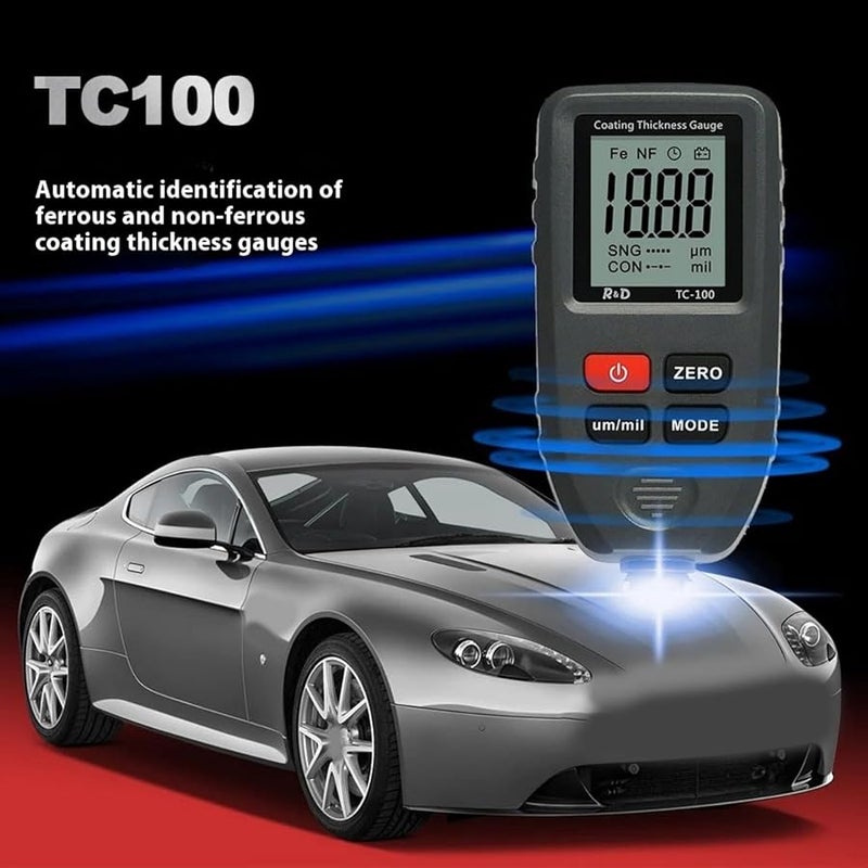Digital Paint Thickness Gauge Meter Automotive Metal Coating Tester Quick Measure - Image 3