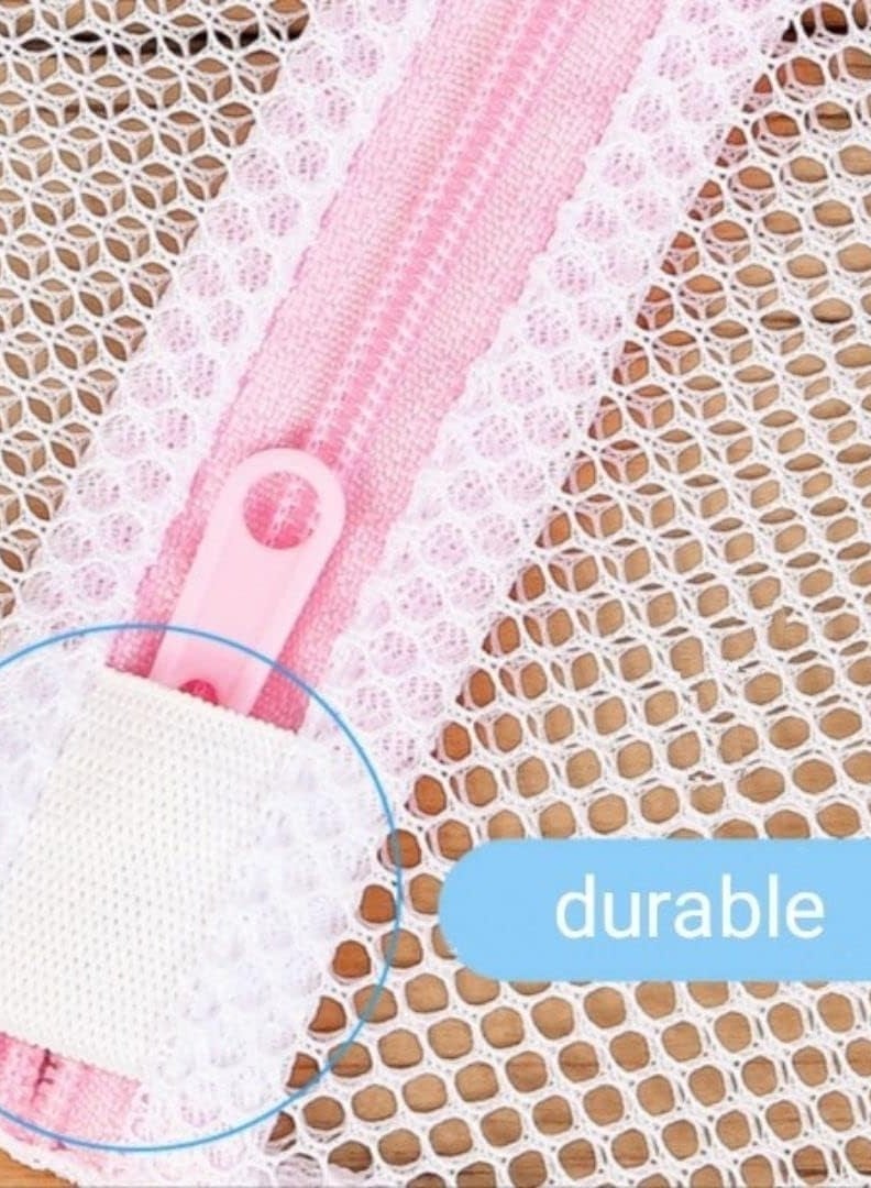 GOJODA 7 Pack Mesh Laundry Bags for Delicate Clothes with Premium Zipper Travel Organizer Bag Clothes for Washing Blouse Bra Socks Underwear White Polyester Blend - Image 5