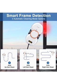 XiuWoo Window Cleaning Robot, Electric Window Cleaner Robot with Remote Control, Safety Rope and 30 ml*2 Tank, 5600 Pa Strong Suction Power, Automatic Window Cleaner Robot for Indoor and Outdoor Windows  - Image 5
