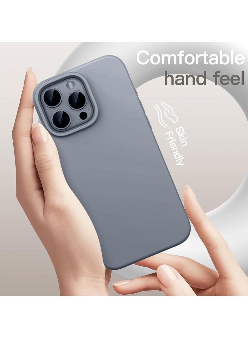 جومو ستور جراب سيليكون سائل لهاتف آيفون 15 برو (6.1 إنش) – ناعم الملمس، مقاوم للصدمات والخدوش – غطاء حماية كامل مع بطانة داخلية من الألياف الدقيقة – تصميم نحيف وأنيق - Image 3