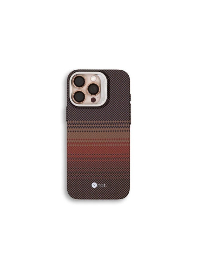 YNOT iPhone 13 Pro  Kevlar Fiber Case with MagSafe and Stand - Carbon Brown - Image 1