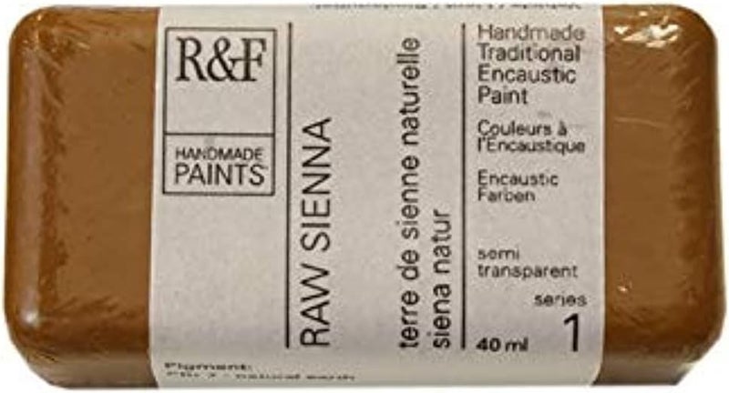 R&F Handmade Traditional Encaustic Paint - 40ml Raw Sienna - Image 1