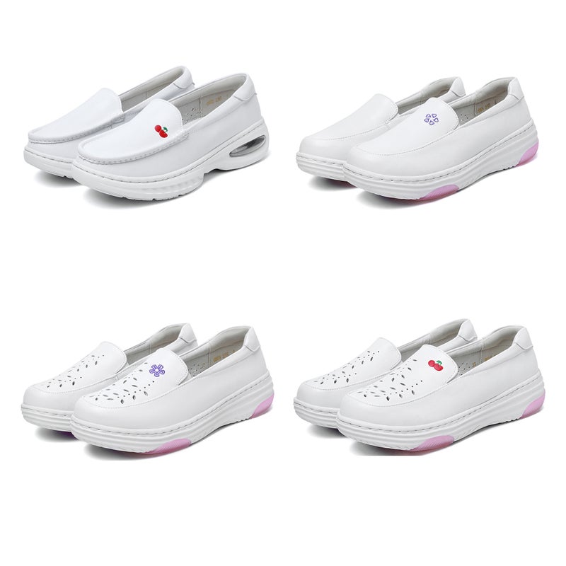 Nurse Shoes Doctor Shoes White Shoes Hospital Work Shoes Women'S Leather Medical Shoes Nursing Shoes Summer Single Shoes - Image 5