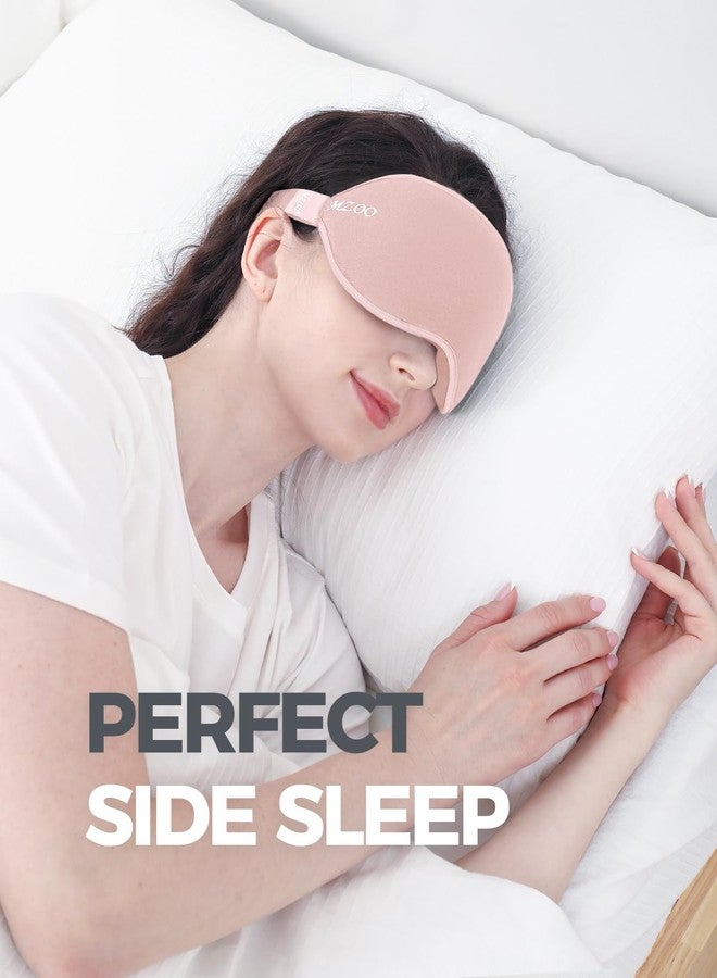 MZOO Luxury Sleep Mask for Back, Side Sleeper, Complete Light Blocking Sleeping Eye Mask Night Blindfold, 3D Zero Pressure & Spacious for Lash Extensions, Breathable Soft Eye Cover Flight Nap Travel - Image 2