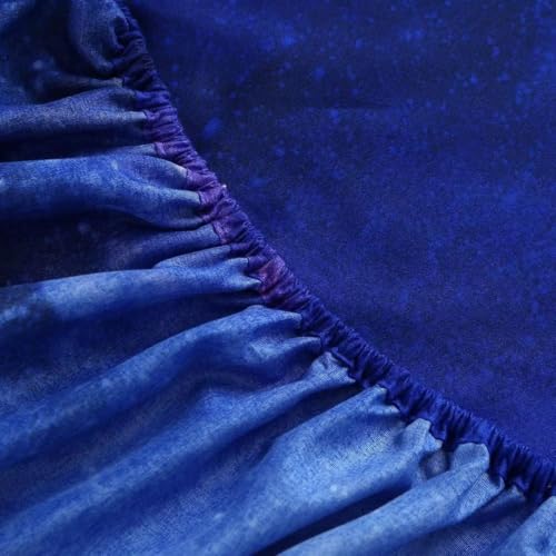 SDIII Blue Galaxy Fitted Sheet Full with 2 Pillowcases, Not Including Flat Sheet, Soft Microfiber Deep Pocket for Boys Girls Kids and Teens - Image 4