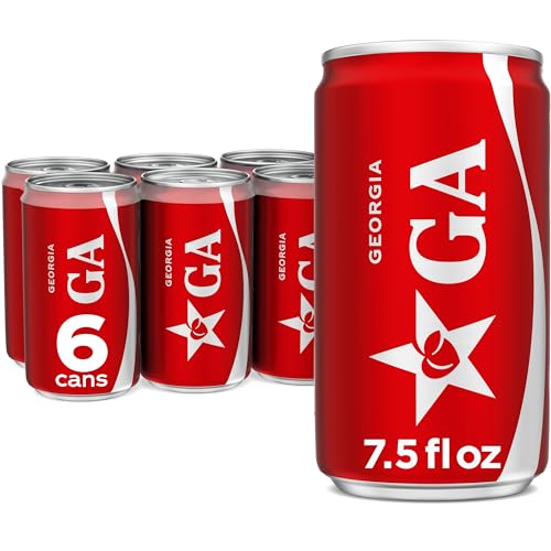 Coca-Cola CocaCola Soda Soft Drinks 75 fl oz 6 Pack Classic Cola Soft Drink Mini Soda Cans