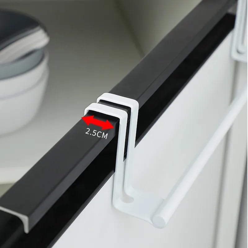 HOME CUBE Stainless Steel Towel Holder Cabinet Hanger Over Door Kitchen Hook Drawer Storage (Small) - Image 5