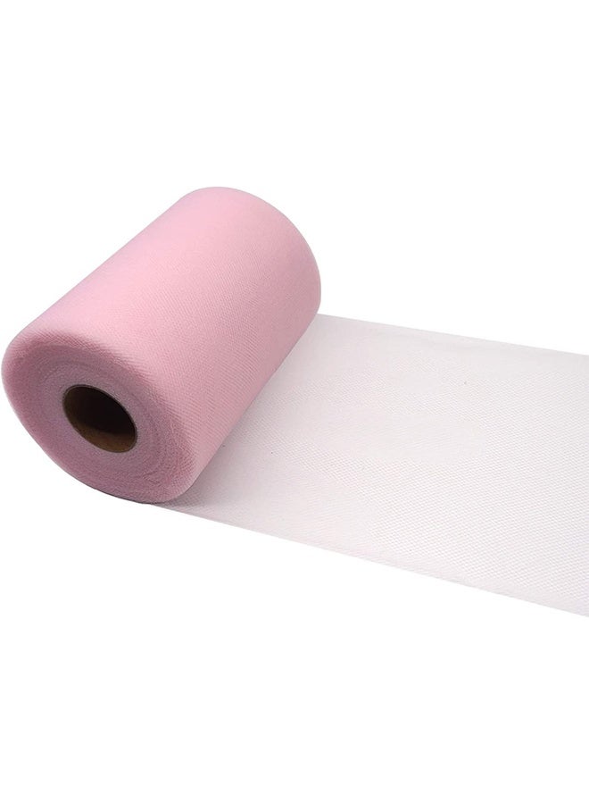Peachjoy Tulle Fabric Rolls 6 Inch by 100 Yards (300 feet) Tulle Spool, for Wedding Party Decorations Gift Bow Craft Tutu Skirt, for Crafts Tutu Costumes Skirts Parties (Pink)  - Image 5