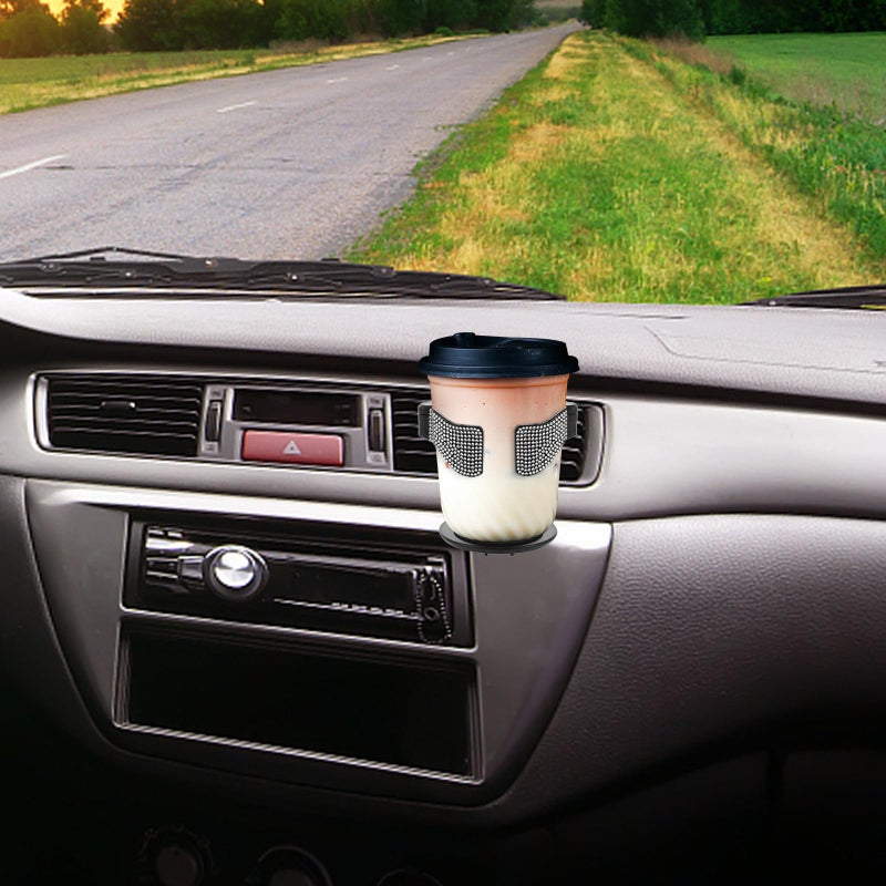White Rhinestone Car Air Vent Cup Holder Multifunctional Automotive Drink Holder Mount - Image 4