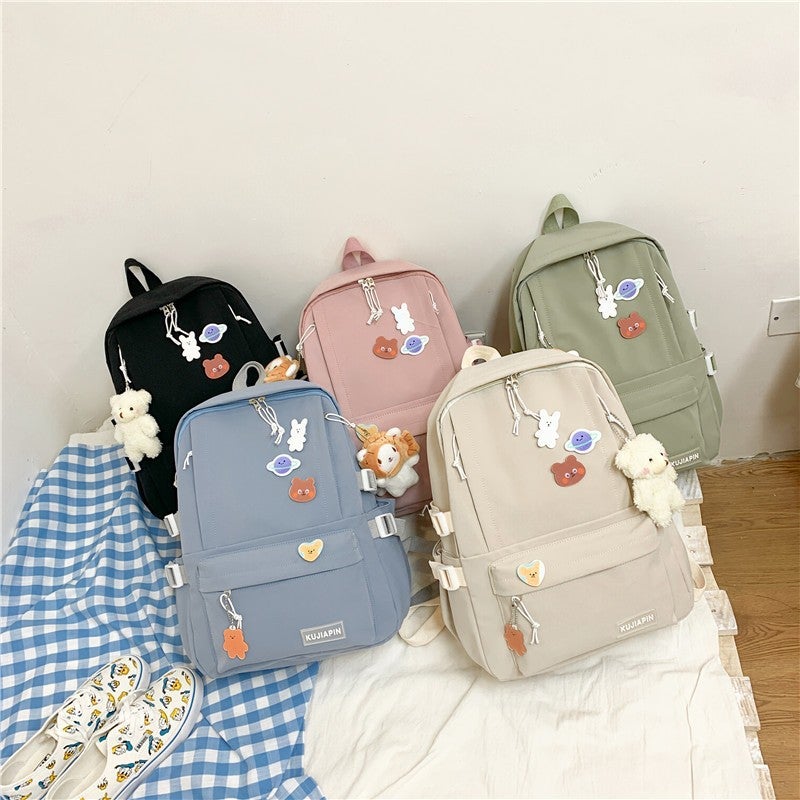 Trendy Nylon Large Capacity Student Backpack - Image 2