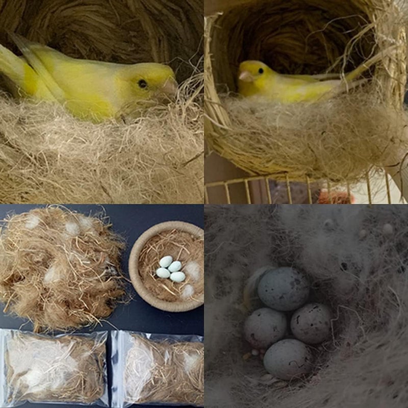 1.4 أونصة من مواد عش الطيور الطبيعية، مادة لفرش أعشاش الطيور، مثالية لبناء أعشاش الطيور والحيوانات الصغيرة - Image 5