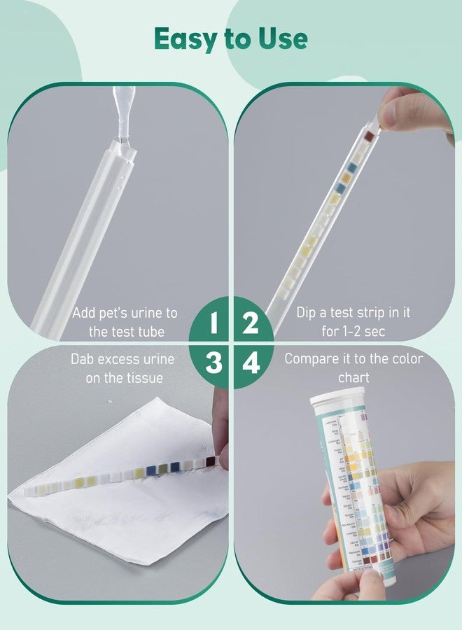 Pawfly 100 Strips Urine Test Strips, UTI Test Kit for 16 Parameters, Pet Urine Testing Strips, Veterinary Urinalysis Test Strips for Ketone, Glucose, Blood, Specific Gravity pH & More - Image 5