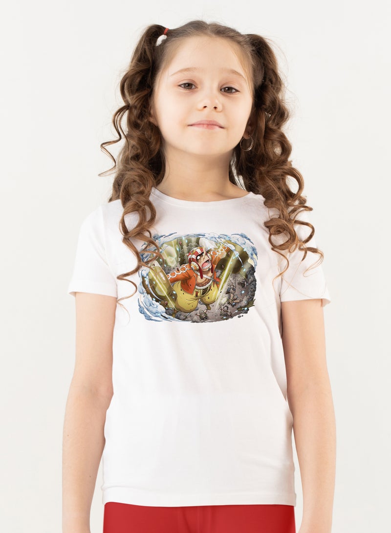 Fashion World Cotton T-shirt Printed with High-quality Anime One piece Usopp - Image 1