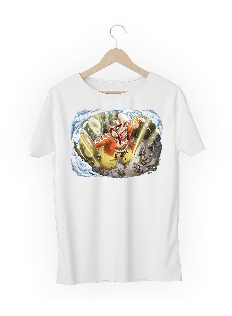 Fashion World Cotton T-shirt Printed with High-quality Anime One piece Usopp - Image 3