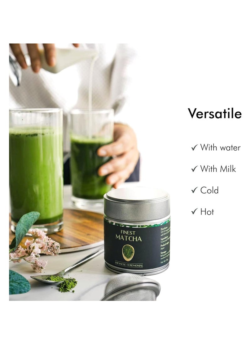 Heapwell Heapwell Superfoods Japanese Ceremonial Matcha Green Tea Powder, Aa Grade, 30 Grams  - Image 4