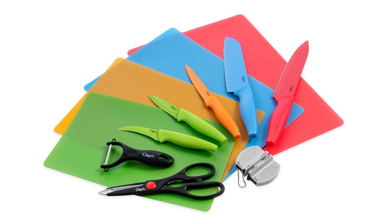 Ozeri Elite Chef 17-Piece Stainless Steel Knife & Cutting Mat Set, in Color - Image 2