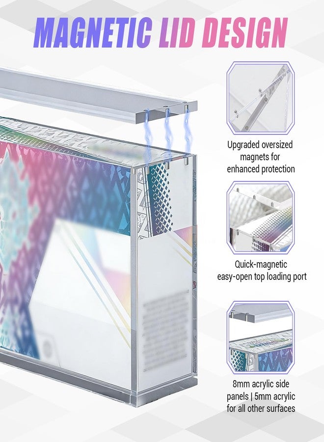 Krbnk Pristmatic Evolutions SPC Box Acrylic Display Case, SPC Protector Case with Magnetic Lid, 5 + 8mm Thick Clear Protector, Compatible with Prismatic Evolutions Super Premium Collection,14.4"x3.4"x6.9" - Image 3