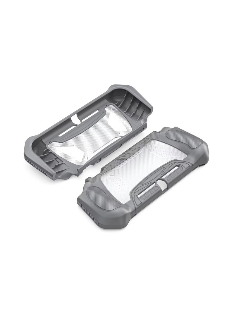 Case for Steam Deck OLED OLED, Durable Soft TPU and PC Rigid Cover, Non-Slip Shockproof Grey - Image 3